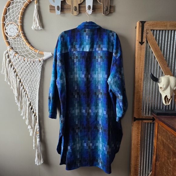 Dressed In Lala Cosmos Oversized Grunge Wool Jacket Nwot - Picture 8 of 10